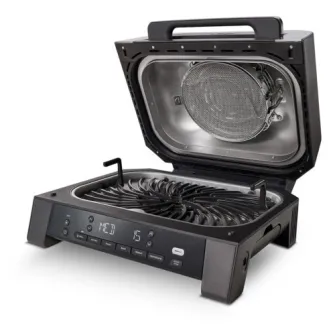 Gratar electric si airfryer Ninja Foodi Smart XL AirGrill DG551EU, 1760 W, functie friteuza aer cald, 40°- 260°C, 6 functii, negru