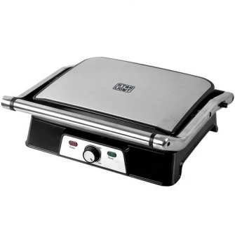 Gratar electric Star-Light EGH-2000SS, 2000 W, Termostat reglabil, Placi antiaderente, Inox