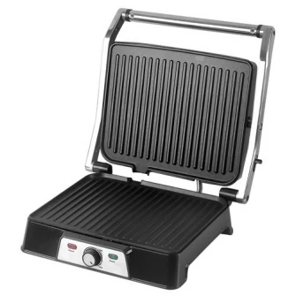Gratar electric Star-Light EGH-2000SS, 2000 W, Termostat reglabil, Placi antiaderente, Inox