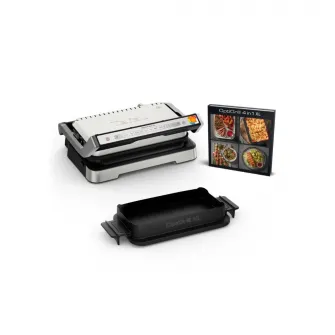 Gratar electric Tefal Optigrill 4 in 1 XL GC784D30, 2200W, 12 programe automate, pana la 8 persoane, placi antiaderente detasabile, tava de copt