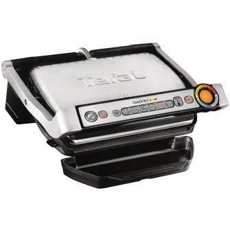 Gratar electric Tefal OptiGrill+ GC712D34 , 2000 W, 6 programe automate, Inox/Negru