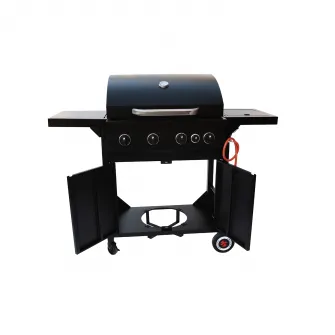Gratar gaz Rookie 3.1 Landmann, 2 arzatoare principale 2x2.9 kW + arzator lateral 3.0 kW, suprafata de gatit 48.5x37.5 cm, 128.5x54 cm, inaltime 114.5 cm