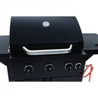 Gratar gaz Rookie 3.1 Landmann, 2 arzatoare principale 2x2.9 kW + arzator lateral 3.0 kW, suprafata de gatit 48.5x37.5 cm, 128.5x54 cm, inaltime 114.5 cm