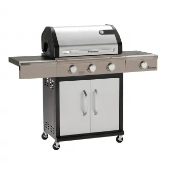 Gratar gaz Triton Landmann, 3 arzatoare x 3.5 kw, arzator lateral 2 kw,suprafata de gatit fonta 65x45cm,PTS system