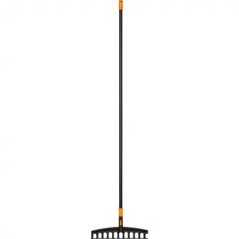 Grebla universala Fiskars Solid, latime lucru 41 cm, lungime totala 164 cm, greutate 600 g, 12 dinti, maner aluminiu, lama nivelare