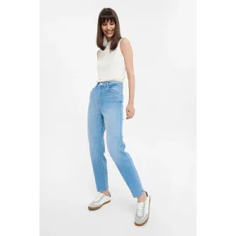 GreenPoint, Blugi cu aspect decolorat, Albastru deschis, 38