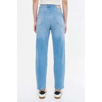GreenPoint, Blugi cu aspect decolorat, Albastru deschis, 38
