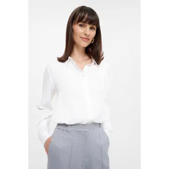 GreenPoint, Bluza cu guler ascutit, Alb optic, 42