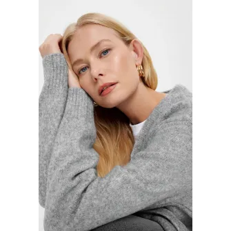 GreenPoint, Cardigan lejer cu buzunare, Gri deschis melange, XL