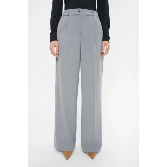 GreenPoint, Pantaloni cu croiala ampla, Gri deschis, 44