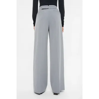 GreenPoint, Pantaloni cu croiala ampla, Gri deschis, 44