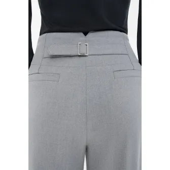 GreenPoint, Pantaloni cu croiala ampla, Gri deschis, 44