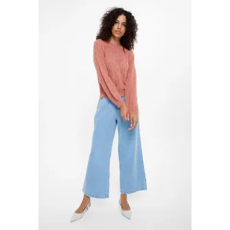 GreenPoint, Pulover din amestec de lana cu decupaj pe partea din spate, Rosu stins, XL