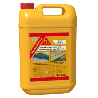 Grund de durificare si tratament antipraf SikaGrund P plus, bidon 5L, lichid, pensulabil, consum redus