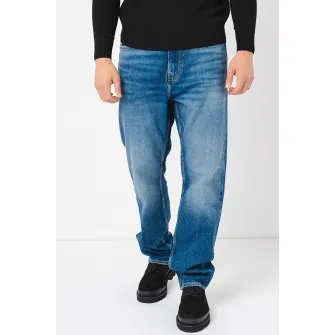 GUESS, Blugi relaxed fit Mike, Albastru inchis, W31-L32