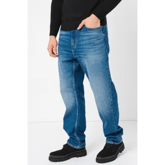 GUESS, Blugi relaxed fit Mike, Albastru inchis, W31-L32