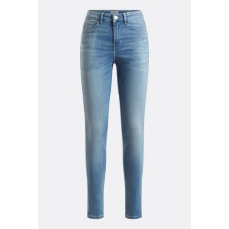 GUESS, Blugi skinny cu aspect decolorat 1981, Albastru lavanda, W27-L31