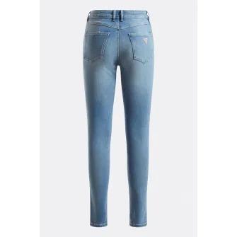 GUESS, Blugi skinny cu aspect decolorat 1981, Albastru lavanda, W27-L31