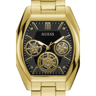 Guess, Ceas quartz din otel inoxidabil, Auriu