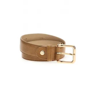 GUESS, Curea din piele intoarsa cu detaliu logo, Caramel, 95