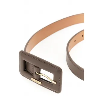 GUESS, Curea ingusta din piele ecologica, Maro fango, 85