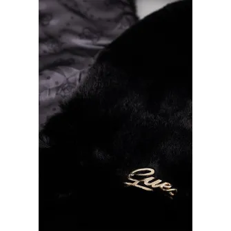GUESS, Fular cu logo, Negru