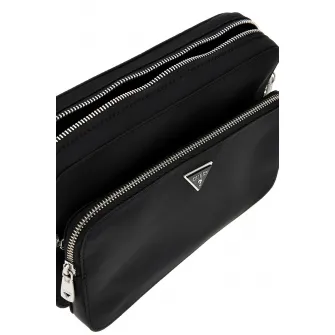 GUESS, Geanta crossbody cu logo discret Milano, Negru