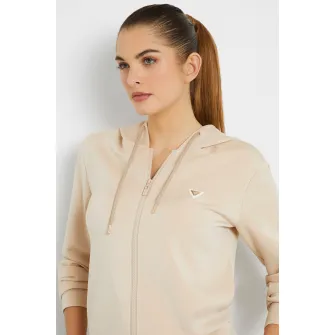 Guess, Hanorac din amestec de modal, pentru fitness, Bej deschis, XS