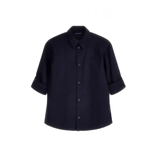 GUESS KIDS, Camasa din amestec de bumbac cu guler ascutit, Bleumarin, 135-139 CM