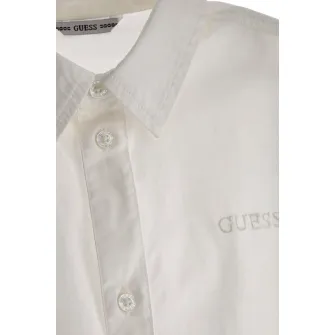 GUESS KIDS, Camasa din amestec de bumbac cu guler ascutit, Gri deschis, 152-158 CM