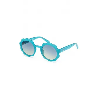 GUESS KIDS, Ochelari de soare rotunzi cu logo, Albastru, 45-21-130