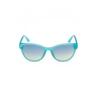 GUESS KIDS, Ochelari de soare rotunzi cu logo, Albastru glaciar, 49-15-135
