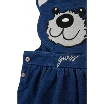 GUESS KIDS, Set de body si sarafan, Alb murdar, Roz prafuit, Bleumarin, 54-60 CM