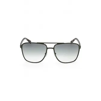 GUESS, Ochelari de soare aviator cu lentile in degrade, Negru, Gri, 60-17-145
