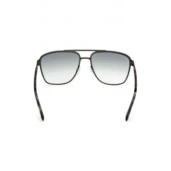 GUESS, Ochelari de soare aviator cu lentile in degrade, Negru, Gri, 60-17-145