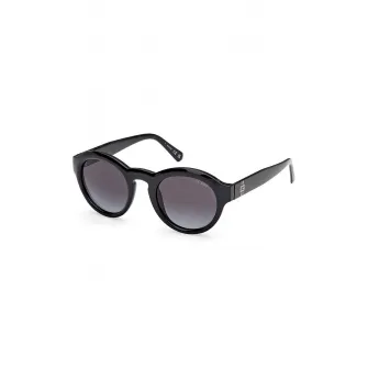 GUESS, Ochelari de soare rotunzi cu lentile in degrade, Negru, 49-24-145