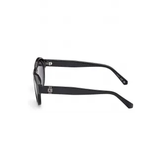 GUESS, Ochelari de soare rotunzi cu lentile in degrade, Negru, 49-24-145