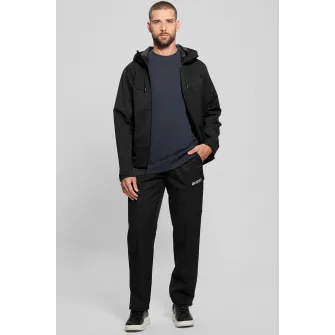 Guess, Pantaloni cargo drepti cu snur, pentru fitness, Negru, S