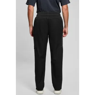 Guess, Pantaloni cargo drepti cu snur, pentru fitness, Negru, S
