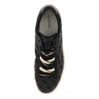 Guess, Pantofi sport cu logo, Negru, 42