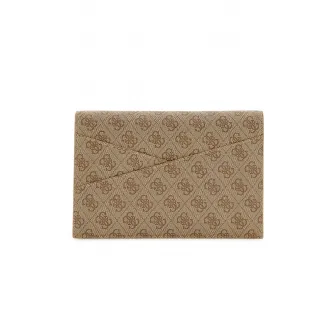 GUESS, Portcart de piele ecologica Noreen, Maro nisip