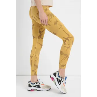 Gymshark, Colanti fara cusaturi cu model pentru fitness, Galben, XS