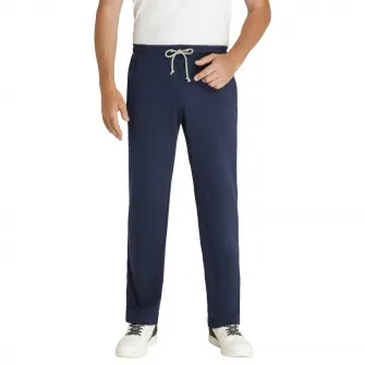 hajo, Pantaloni de trening cu talie medie Klima-Komfort, Albastru, L