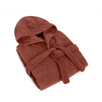 Halat de baie unisex Theia Dilios , marime S / M , 100% bumbac, 400 GSM, maro