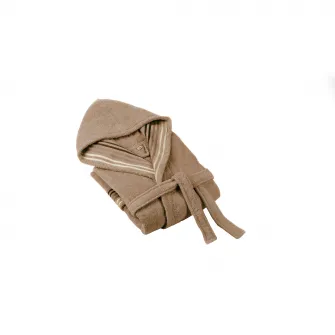 Halat de baie Venice Dilios, 100% bumbac, 350 GSM, marime S/M, taupe