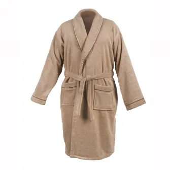 Halat unisex Havana Dilios, S/M, 550 GSM, 100% bumbac, Zero Twist, bej