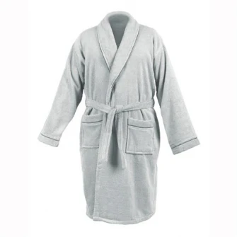 Halat unisex Havana Dilios, S/M, 550 GSM, 100% bumbac, Zero Twist, gri