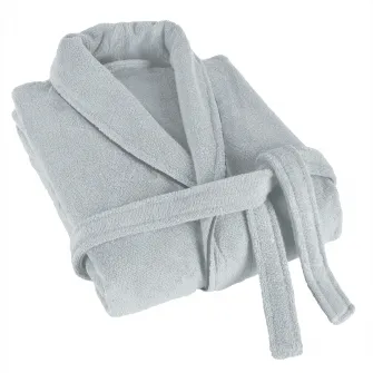 Halat unisex Havana Dilios, S/M, 550 GSM, 100% bumbac, Zero Twist, gri