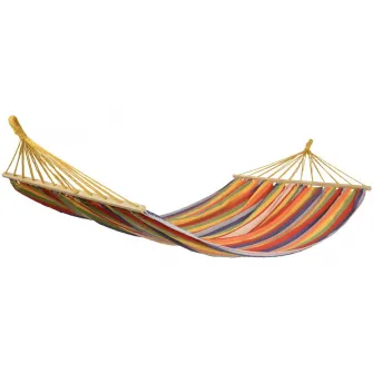 Hamac Kaemingk, 200x160 cm, bumbac+poliester, greutate maxima recomandata 120 Kg, model dungi, portocaliu