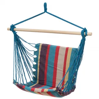 Hamac suspendat Heinner, bumbac+poliester, multicolor, 100x55cm